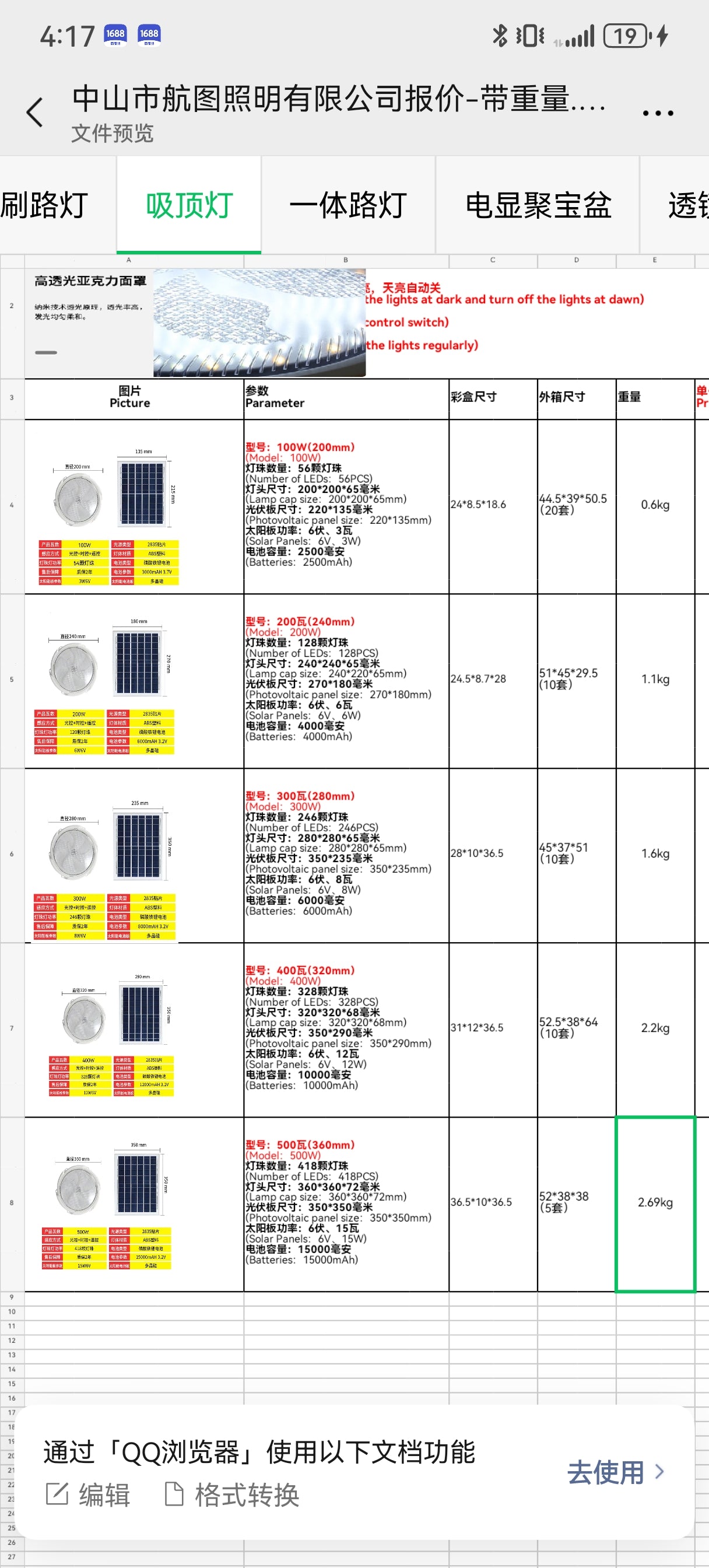 Panel solar para interior y exterior, Suelo ultra luminoso para techo, Balcones y paredes