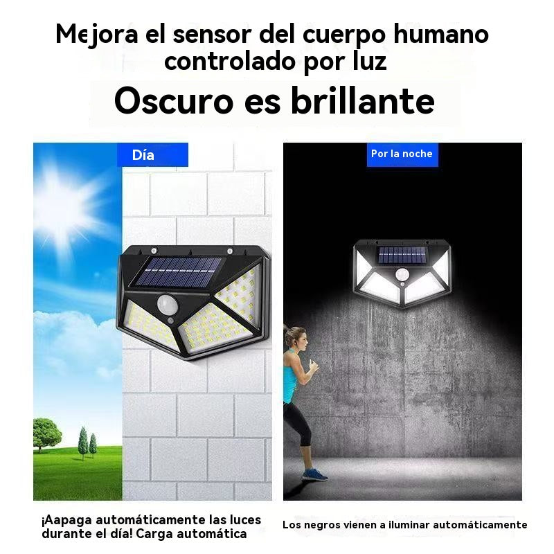 Lámpara solar, lámpara de pared para interior y exterior, resistente al agua